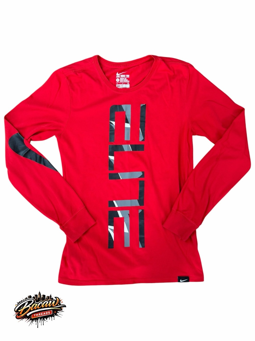 Nike Dri-FIT ELITE Men’s Small Red Long‎ Sleeve Shirt